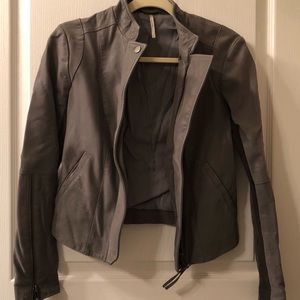 Free People Suede Leather Jacket